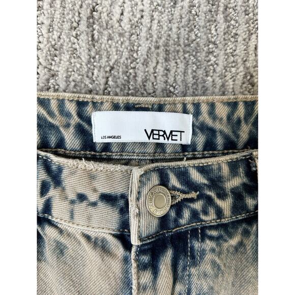 Vervet Acid Wash - Super High Rise 90s Crop Flare Jeans, Women’s 28, Grungecore - Picture 3 of 6